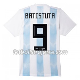 Argentina Matchtröjor Batistuta 9 Hemma Fotbollströja VM 2018